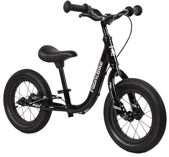 FabricBike Mini- Kinderlaufrad, Balance Bike Laufrad ab 18 Monate bis 4 Jahre, verstellbarem Sitz und Lenker, 12-Zoll-Rädern (Mini PRO Full Black)