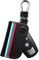 Auto Schlüsselanhänger Halter Schutz Fernbedienung Cover Kohlenstoff Kompatibel mit 1 3 5 6er X5 E70 X6 E71 Z4 Zubehör Schwarz