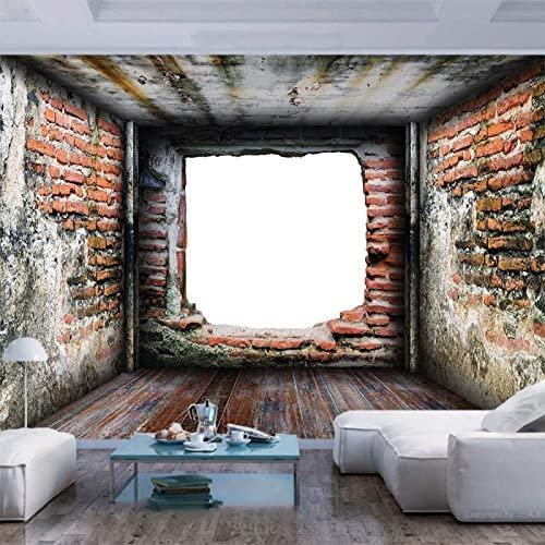 Fototapete Fototapete Wandaufkleber Neue 3D Große Fototapete Kreatives Verfallenes Loch In Der Wand 3D-Wandtapete 3D-Wandbild Tapete Für Wohnzimmerdekor, Wandbild Zum Abziehen Und Aufkleben 350 (Brei