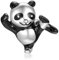 Symretie 925 Sterling Silber Kung Fu Panda Charms Tiere Bead Charms Anhänger Kompatibel mit Europäischen Armbändern und Halskette