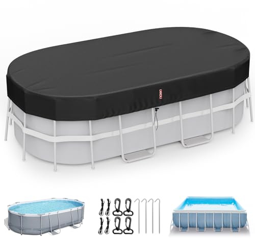 LXKCKJ Bâche rectangulaire Oxford 420D pour piscine hors sol, 2,7 x 5,5 m | Imperméable à l'eau 10 000 PA, coupe-vent, résistant aux déchirures, protection UV UPF50+, coupe l'évaporation