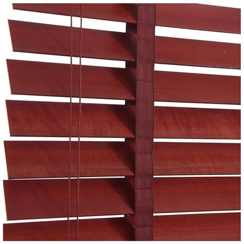 HDYZJQ plissees Wohnzimmer jalousien Holz, rotbraun Schattierungen Jalousien für Innenfenster, 58in 60in 65in breit fensterjalousien zum Schutz der Privatsphäre(50x120cm/19.7x47.2in)