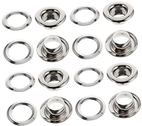 RORPOIR Gardinenösen 100 Stück Messing Silber für Stoff und Vorhänge