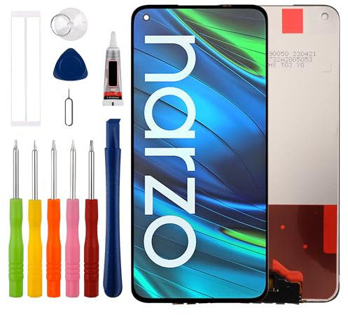 Duotipa [Nouveau Ensemble écran Tactile LCD de Remplacement pour Realme Narzo 20 Pro/Realme 7 4G (Global) / Realme 7 4G (Asie) 6,5 avec kit d'outils de réparation Technique - Noir.