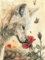 AMBATTERY Knüpfteppich Set Vorgedruckt Weißer Wolf Und Blumen Knüpfhaken-Teppich-Set Diy-Knüpfhaken Teppichherstellungs-Set Für Erwachsene Kreuzstich-Set Heimdekoration 31x63in