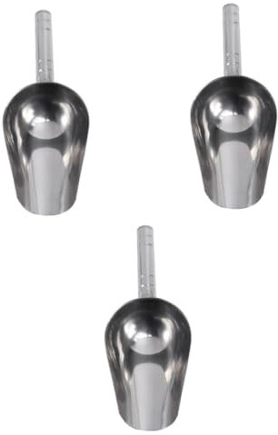 YARNOW 3 Pz paletta per cibo per cani palette per il cibo notizia in anticipo cucchiaio per confetti cucchiaio confettata paletta per alimenti per animali domestici Acciaio inossidabile