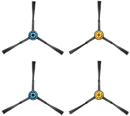 EUREKA Lot de 4 Brosses Latérales pour J12 Ultra Robot Aspirateur Laveur, 2 Paires de Brosses Latérales de Remplacement, 4 Pièces