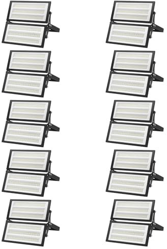 Sararoom LED Strahler Scheinwerfer Flutlichter Außenstrahler - 200W, 6500K Kaltweiß, 10 Stücke
