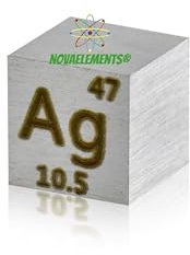 Silber Metallic Würfel 10 mm, Silber Würfel Dichte, Silber 10,4 Gramm Kollektion, 99,99% Reinheit