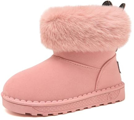 Yeeteepot Stivali Invernali per Bambini, Rosa 34 EU = 36 CN