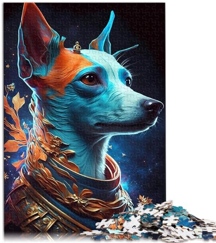 1000-teiliges Puzzle, Jack Russell Terrier Hund, für Erwachsene und Kinder ab 12 Jahren, Holzpuzzle, Weihnachtspuzzlegeschenke für Frauen, Größe: 50 x 75 cm