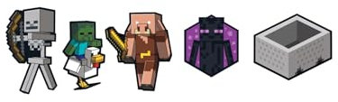 Crocs Jibbitz Charms,Minecraft 5 Pack