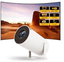 Mini proiettore con Wifi e Bluetooth, nuovo Smart Vision Beam Projector con Android 11, Proyector portatile all'aperto, supporto 1080P, Auto Keystone Home Movie Projector per PS4, LYNCAST