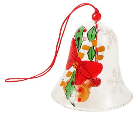 ORFOFE Glas-Windspiel Für Weihnachts-Dekoration Windglocken Für Haus Und Garten Filigranes Fenster-Windspiel Mit Klang Für Entspannung