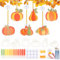 LOHAME 12 Stück Kürbis Basteln Kinder Herbst Sonnenfänger Bastelset Kürbis zum Bemalen Herbst Kreativsets Kreative Kunsthandwerk DIY Herbstdeko für Mädchen Jungen Herbstzeit Geschenk
