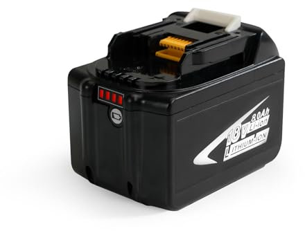 8.0Ah Replacement for Makita 18V Battery BL1850 BL1860B BL1850B BL1860 BL1840 BL1845 BL1830 BL1820B BL1815 194205-3 194230-4 Li-Ion LXT Battery with LED Indicator for All Makita 18V Power Tool