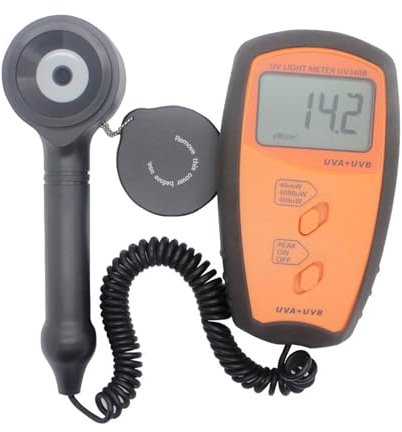 DIKAMAN Professionelles UV-Lichtmessrät, UV-Radiometer, LCD-Display, UVA- und UVB-Messwerkzeu, hochpräziser UV-Detektor, 280 nm-380 nm Wird in Bereichen wie Meteorologie und Umweltwisse