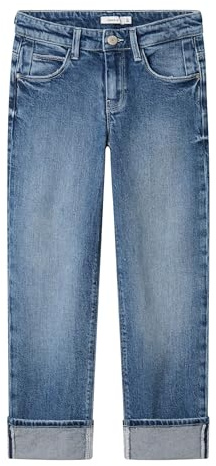 Name IT Mädchen Nkfrose Straight Fold Jeans 4224-Az Noos Name It Girl Jeans Straight Fit Fold-up