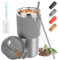 CS COSDDI Thermobecher- Isolierbecher, Kaffeebecher to Go 450ml/15oz auslaufsicher Reisebecher mit Deckel Coffee Mug Cafe Becher für Tee Kaffee Heißes Kaltes Wasser aus Edelstahl