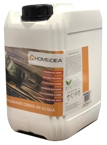 Home Idea Italia Impregnante per Legno Cerato Protettivo a Base d'Acqua Pronto all'Uso Confezione da 10 litri