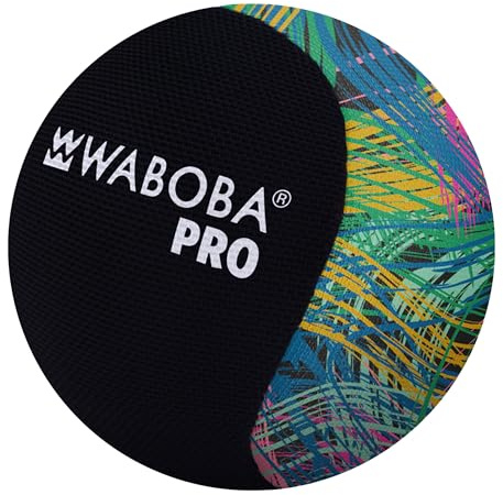 Waboba Pro Water Bouncing Ball – High Performance Ball That Skips & Bounces on Water, Durable Outdoor Pool, Lake & Beach Toy for Teens & Adults - Colorful Lines | Bouncy Ball for Pool and Beach Games, Gift for Kids and Teens
