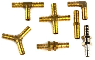 Raccordo per tubo in ottone con attacco a 2, 3 e 4 vie per tubo flessibile da 4 mm, 5 mm, 6 mm, 8 mm, 10 mm, 12 mm, 16 mm, 19 mm, raccordi per tubo in rame Pagoda, tipo A, T, attacco a 4 mm