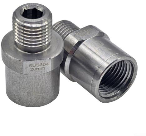 JoyousMall Pedaladapter, Edelstahl Fahrradpedale Adapter passen 9/16 Zoll Pedale und 1/2 Zoll Konverter Extender Kurbeln, Silber