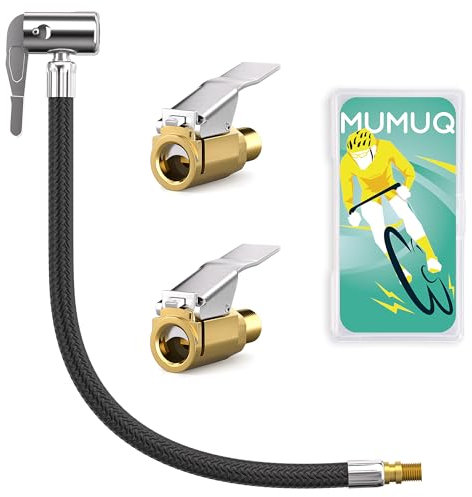 MUMUQ Ventilverlängerung Set,2 Stück 8mm Autoventil Hebelstecker Air Chuck, 20cm Ventilverlängerung Autoventil Adapter für Auto Fahrrad Motorrad Kompressor