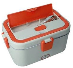 BRANDANI lunch box termica con posate e borsa contenitore grigio e rosso
