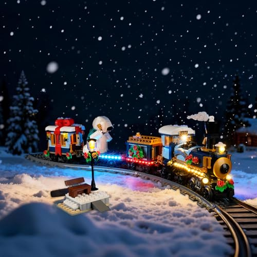 YEABRICKS LED Licht für Lego-10361 Icons Weihnachtsexpress Bausteine Modell (Bausteine Set Nicht enthalten)