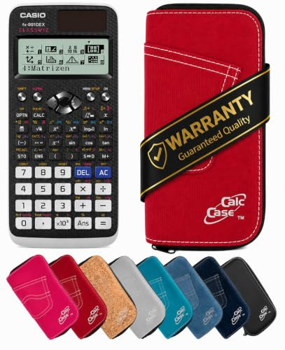Casio FX 991DE X Schulrechner mit CalcCase Schutztasche, Wissenschaftlicher Taschenrechner – ideal für Schule, Studium & Prüfung - Basic Set (Rot)
