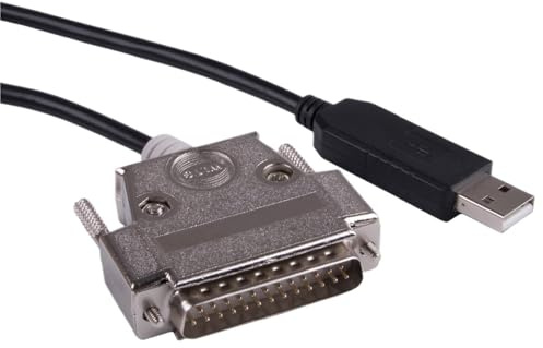 WUKUBO Cavo adattatore seriale da USB a RS232 a 25 pin maschio for controlli CNC, compatibile con C-232R US-232R