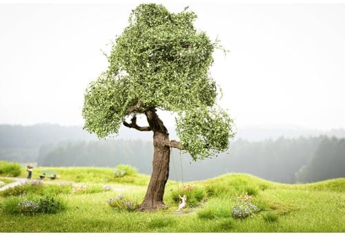 NOCH Micro-Motion Baum mit Schaukel, bewegliches Baumzubehör für Modellbau, 18,5 cm hoch für die Spur H0