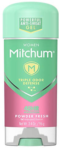 Mitchum Women Clear Gel Antiperspirant & Deodorant, Powder Fresh - 3.4 oz by Mitchum