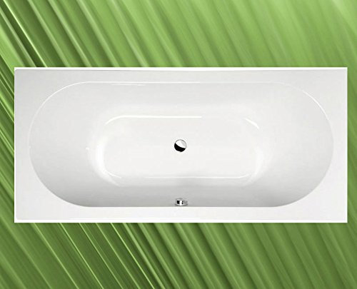 Badewanne VIVA B 175x80x47cm mit Ablaufgarnitur und Wannenfüssen