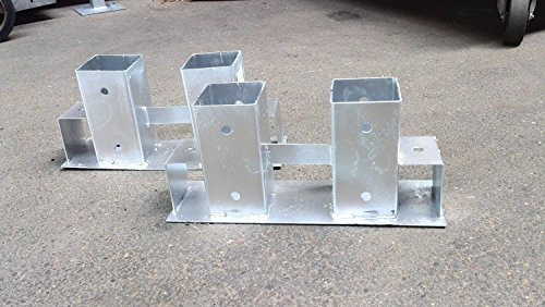 Gartenwelt Riegelsberger 4er Set Kaminholzständer Holzstapelhilfe verzinkt/Kaminholzregal/Brennholz, Kamin, Holz, Kachelofen, Lagerung, Aufbewahrung