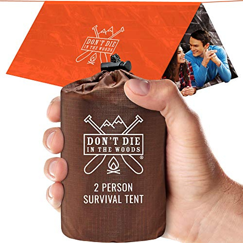 Don't Die In The Woods - Survival-Zelt - Das härteste ultraleichte Notfallzelt der Welt aus Mylar-Notfalldecke.