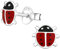 Laimons Mädchen Kids Kinder-Ohrstecker Ohrringe Kinderschmuck Marienkäfer 6mm Schwarz,Weiß,Rot Sterling Silber 925