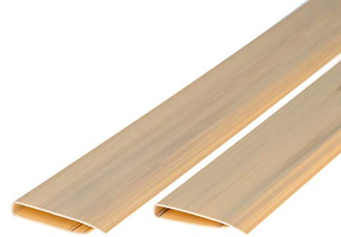Ventanara® Abdeckprofil PVC Sichtschutz Zaun 2x1m Zaunabdeckung 2er Set (Bambus)