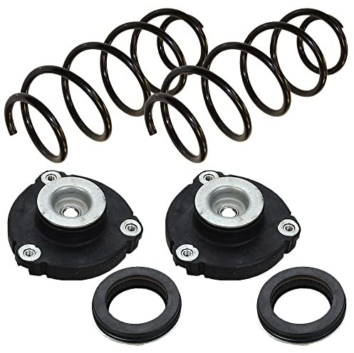 BESTPRICE 2x Fahrwerksfeder vorne Schraubenfeder links & rechts, 2x Domlager vorne inkl. Kugellager Kompatibel mit SEAT IBIZA (6L1), CORDOBA, SKODA FABIA 1, VW POLO (9A4, 9A2, 9N2, 9A6) (9N_, 9A_)