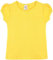Lilax Girls' Basic Short Puff Sleeve Round Neck Cotton T-Shirt (10, Yellow)