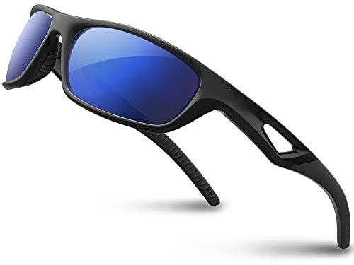 RIVBOS Sonnenbrillen Fahrradbrille Radsportbrillen Sportbrille für damen herren Polarisierte TR90 Superleichtes Unzerbrechlicher Rahmen UV400 Wandern Laufen Golfen und Fischen RB831