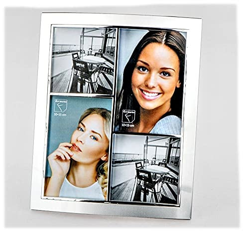 Bollweg Formano Familien-Fotorahmen-Bilderrahmen für 4 Fotos Alu matt-glänzend