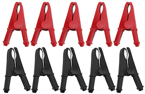 10Pcs Insulated Crocodile Clip Battery Charger Clamp 30A Electric Test Clip Wire Clip Alligator Clips Crocodile Clamps