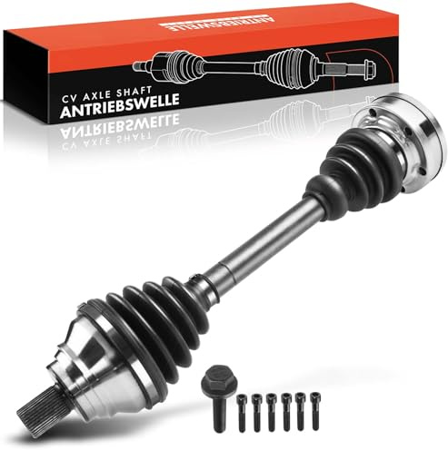 Frankberg drivaxel axelaxel utan ABS-ring vänster fram kompatibel med A3 8P1 Golf VI 5K1 P.a.s.s.a.t CC 357 T.o.u.r.a.n 1T1 1T2 1T3 O.c.t.a.v.i.a II 1Z3 1Z5 Leon 1P1 Replace# 3C8407271