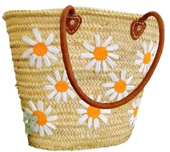 Panier plage paille, Panier de plage en osier, Panier plage femme, Grand Sac Cabas