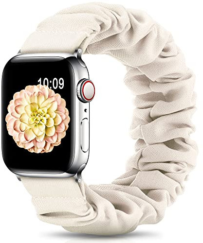 DigiHero Compatible avec les bracelets chouchous Apple Watch 38 mm, 40 mm, 41 mm, 42 mm, bracelets élastiques doux imprimés pour femme compatibles avec iWatch Series 8/7/6/5/4/3/2/SE, Starlight B