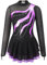 Alvivi Eiskunstlauf Kleid für Kinder Mädchen Ballettkleid Ballettanzug Gymnastikanzug Latein Tanzkleid Eislaufen Wettbewerb Tanzkleidung Lila 158-164