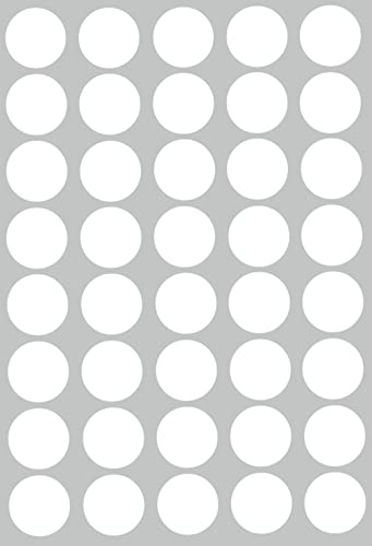 Royal Green Round Blank Sticker Color Coding Labels for Inventory and Labeling, Pricing Dot Stickers 1.9 cm (19 mm), 2000-Pack (White)