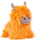 Paoletti Highland Cow Shaggy Door Stop – Faux Fur Weighted Animal Design Velvet Details for Interior Décor and Function (Orange – One Size)